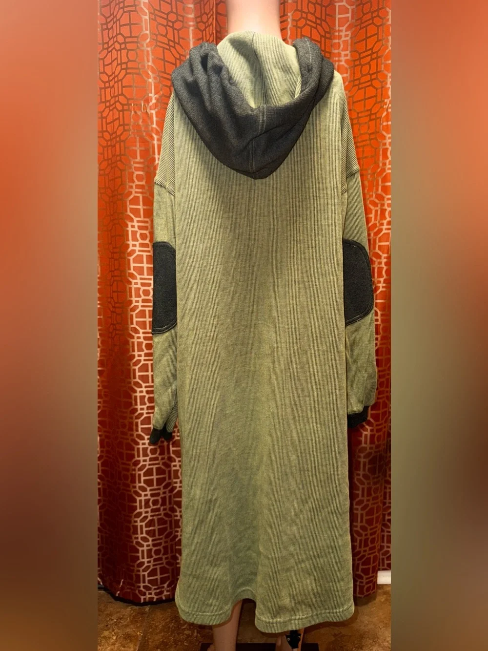 Free People Tomorrows Sweatshirt Cardigan Washed Sage Green XS NWOT